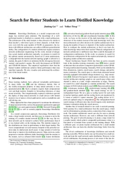 Search for Better Students to Learn Distilled Knowledge
