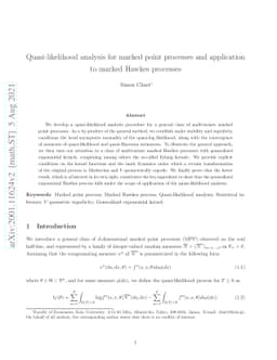 Quasi-likelihood analysis for marked point processes and application to
  marked Hawkes processes