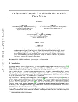 A Generative Adversarial Network for AI-Aided Chair Design