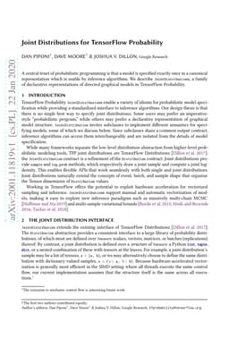 Joint Distributions for TensorFlow Probability