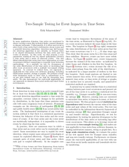 Two-Sample Testing for Event Impacts in Time Series