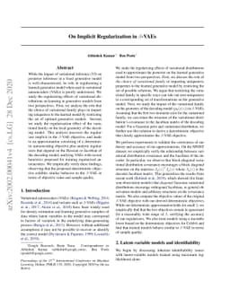 On Implicit Regularization in $β$-VAEs