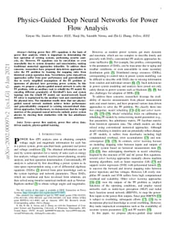 Physics-Guided Deep Neural Networks for Power Flow Analysis
