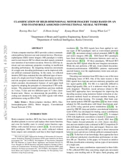 Classification of High-Dimensional Motor Imagery Tasks based on An
  End-to-end role assigned convolutional neural network
