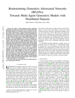 Brainstorming Generative Adversarial Networks (BGANs): Towards
  Multi-Agent Generative Models with Distributed Private Datasets