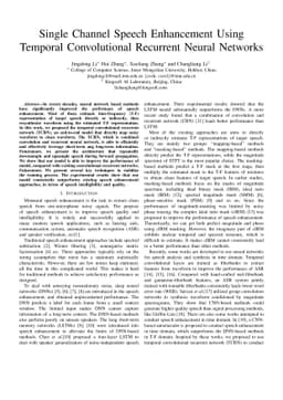 Single Channel Speech Enhancement Using Temporal Convolutional Recurrent
  Neural Networks