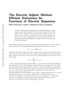 The Discrete Adjoint Method: Efficient Derivatives for Functions of
  Discrete Sequences