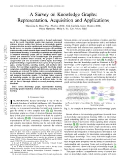 A Survey on Knowledge Graphs: Representation, Acquisition and
  Applications