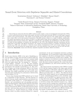 Sound Event Detection with Depthwise Separable and Dilated Convolutions