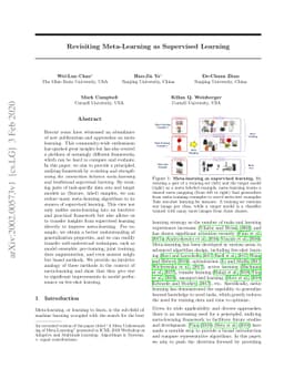 Revisiting Meta-Learning as Supervised Learning
