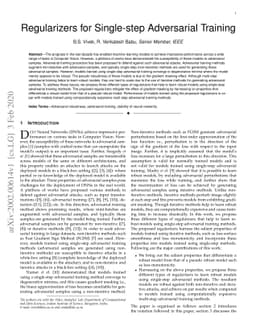 Regularizers for Single-step Adversarial Training