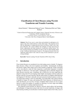 Classification of Chest Diseases using Wavelet Transforms and Transfer
  Learning