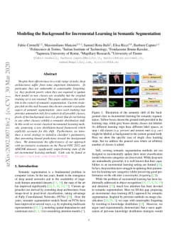 Modeling the Background for Incremental Learning in Semantic
  Segmentation