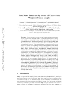 Fake News Detection by means of Uncertainty Weighted Causal Graphs
