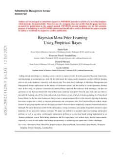 Bayesian Meta-Prior Learning Using Empirical Bayes