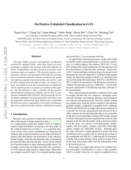 On Positive-Unlabeled Classification in GAN