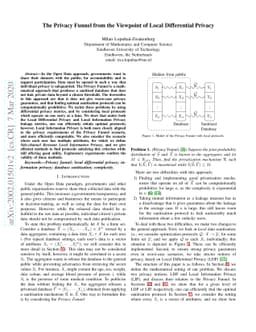 The Privacy Funnel from the viewpoint of Local Differential Privacy