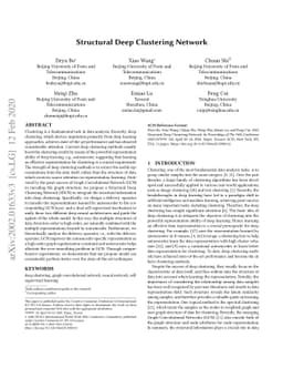 Structural Deep Clustering Network