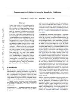 Feature-map-level Online Adversarial Knowledge Distillation