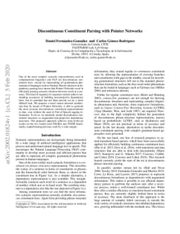 Discontinuous Constituent Parsing with Pointer Networks