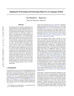 Aligning the Pretraining and Finetuning Objectives of Language Models
