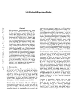Soft Hindsight Experience Replay