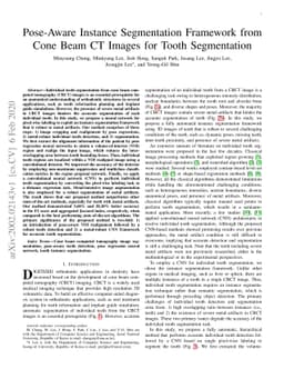 Pose-Aware Instance Segmentation Framework from Cone Beam CT Images for
  Tooth Segmentation