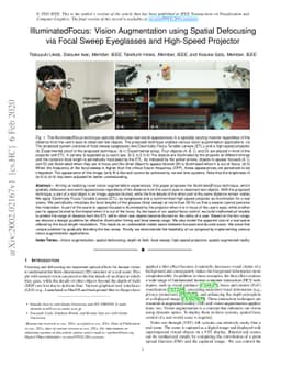 IlluminatedFocus: Vision Augmentation using Spatial Defocusing via Focal
  Sweep Eyeglasses and High-Speed Projector