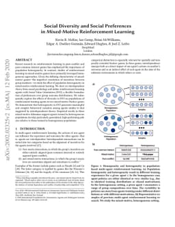 Social diversity and social preferences in mixed-motive reinforcement
  learning