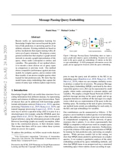 Message Passing Query Embedding