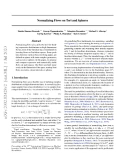 Normalizing Flows on Tori and Spheres