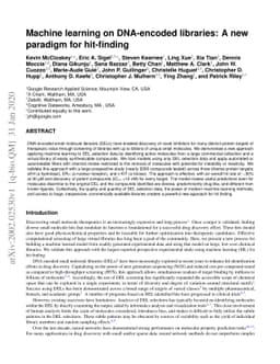 Machine learning on DNA-encoded libraries: A new paradigm for
  hit-finding