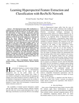 Learning Hyperspectral Feature Extraction and Classification with
  ResNeXt Network