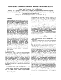 Poisson Kernel Avoiding Self-Smoothing in Graph Convolutional Networks