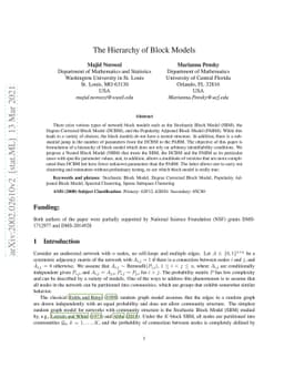 The Hierarchy of Block Models