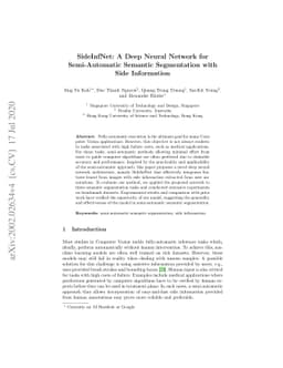 SideInfNet: A Deep Neural Network for Semi-Automatic Semantic
  Segmentation with Side Information
