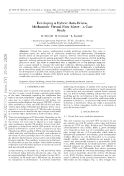 Developing a Hybrid Data-Driven, Mechanistic Virtual Flow Meter -- a
  Case Study