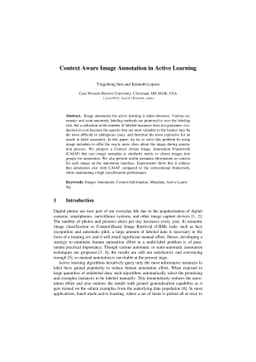 Context Aware Image Annotation in Active Learning