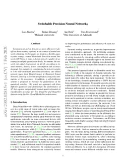 Switchable Precision Neural Networks