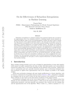 On the Effectiveness of Richardson Extrapolation in Machine Learning