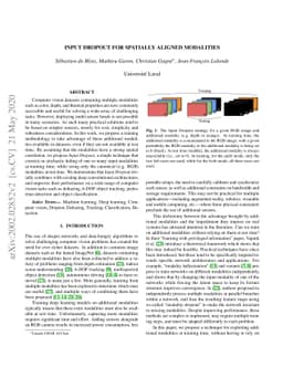 Input Dropout for Spatially Aligned Modalities