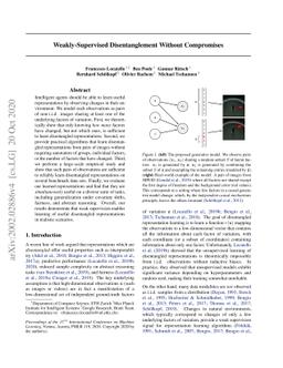 Weakly-Supervised Disentanglement Without Compromises