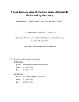 A deep-learning view of chemical space designed to facilitate drug
  discovery