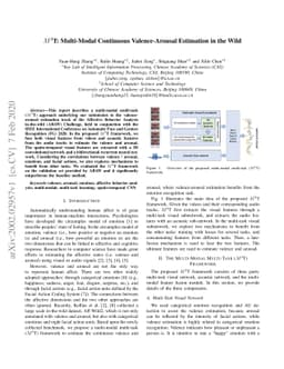 $M^3$T: Multi-Modal Continuous Valence-Arousal Estimation in the Wild