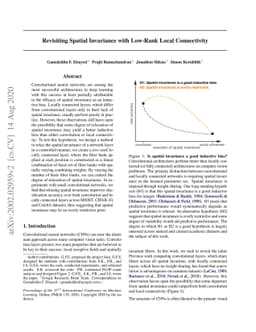 Revisiting Spatial Invariance with Low-Rank Local Connectivity