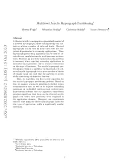 Multilevel Acyclic Hypergraph Partitioning