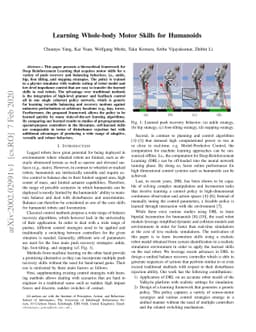 Learning Whole-body Motor Skills for Humanoids