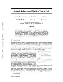 Semantic Robustness of Models of Source Code