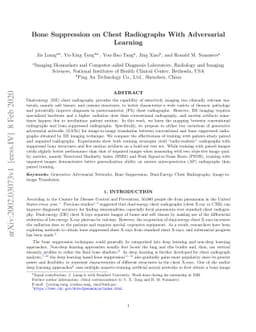 Bone Suppression on Chest Radiographs With Adversarial Learning