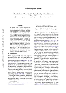 Blank Language Models